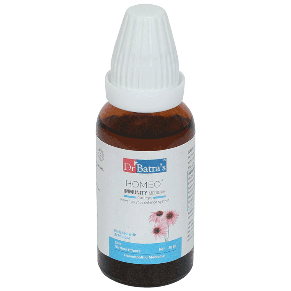 Dr Batra's Homeo+ Immunity Medicine Oral Drops (30ml Each) box of 1 Bottle