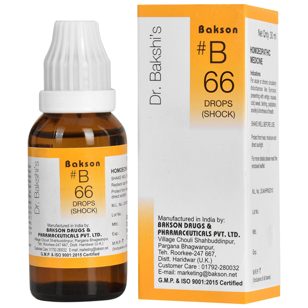 Bakson B66 Shock Drop bottle of 30 ml Drop