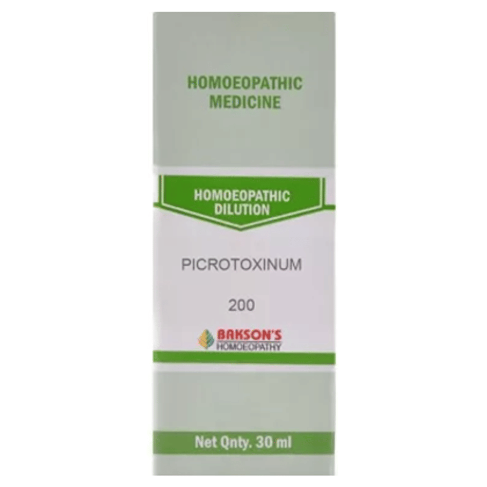 Bakson's Homeopathy Picrotoxinum Dilution 200 bottle of 30 ml Dilution