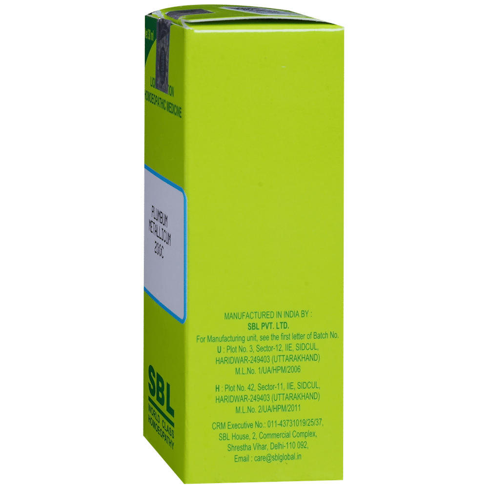 SBL Plumbum Metallicum Dilution 200 CH bottle of 30 ml Dilution