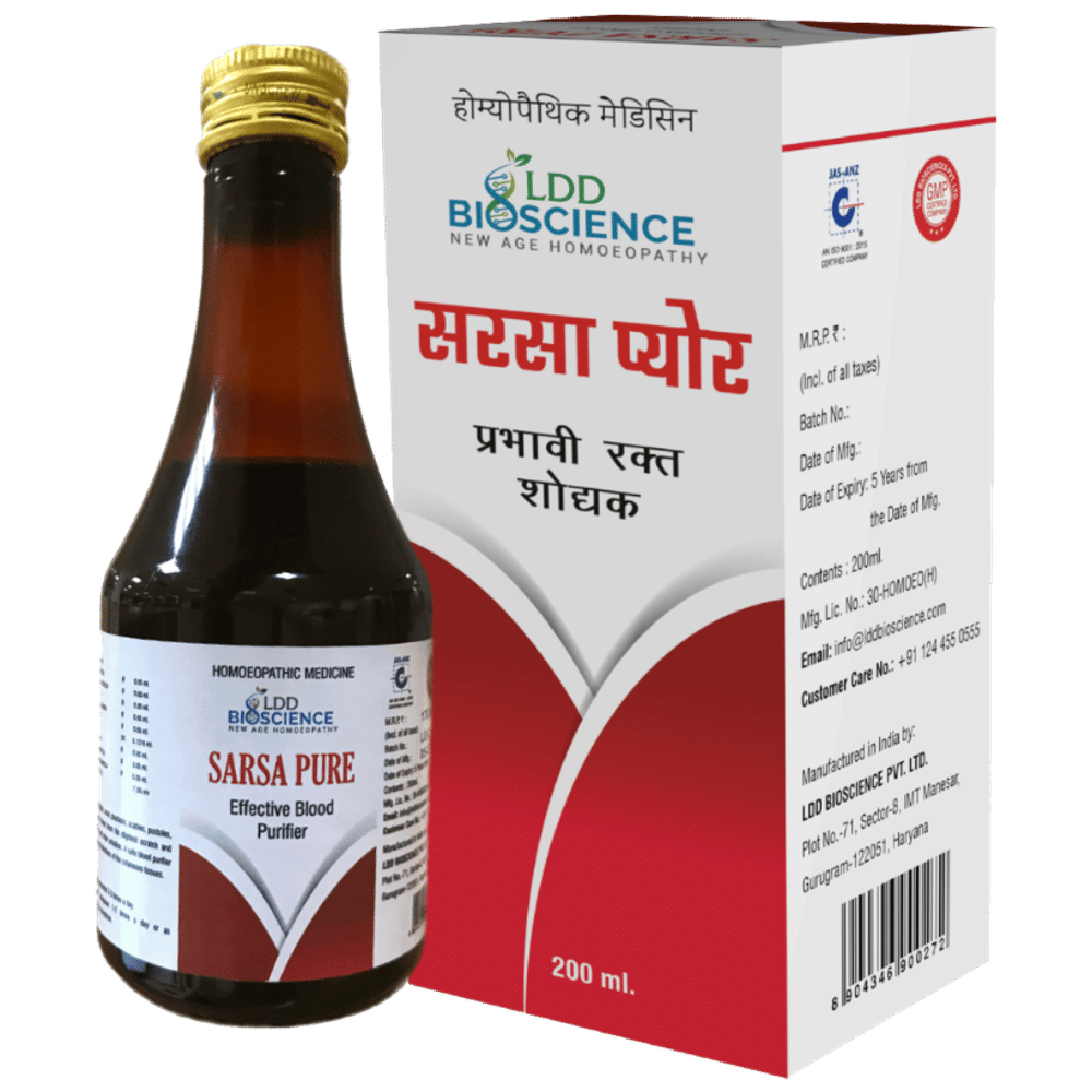 LDD Bioscience Sarsa Pure Blood Purifier Syrup bottle of 200 ml Syrup