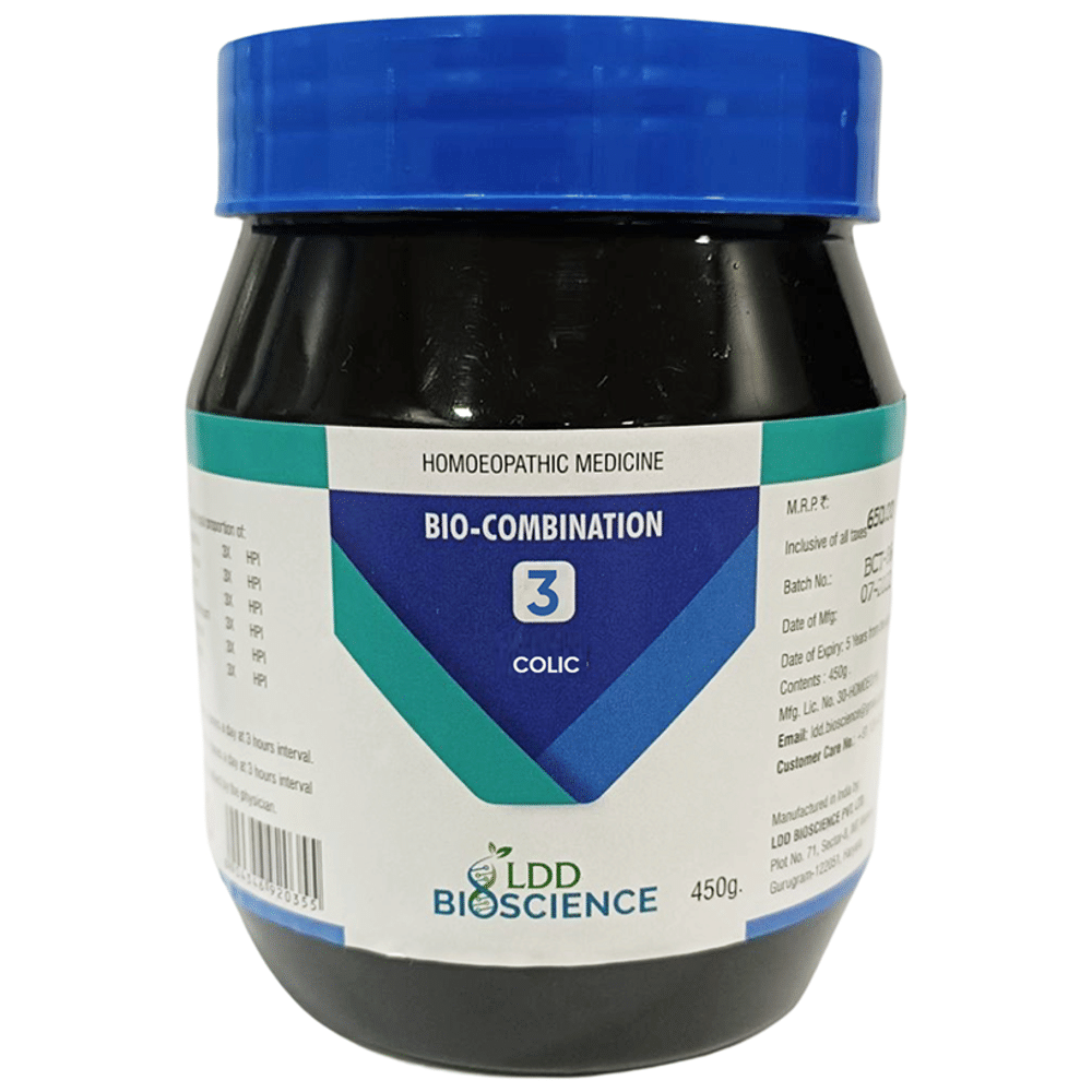 LDD Bioscience Bio-Combination 3 Colic Tablet bottle of 450 gm Biocombination Tablet