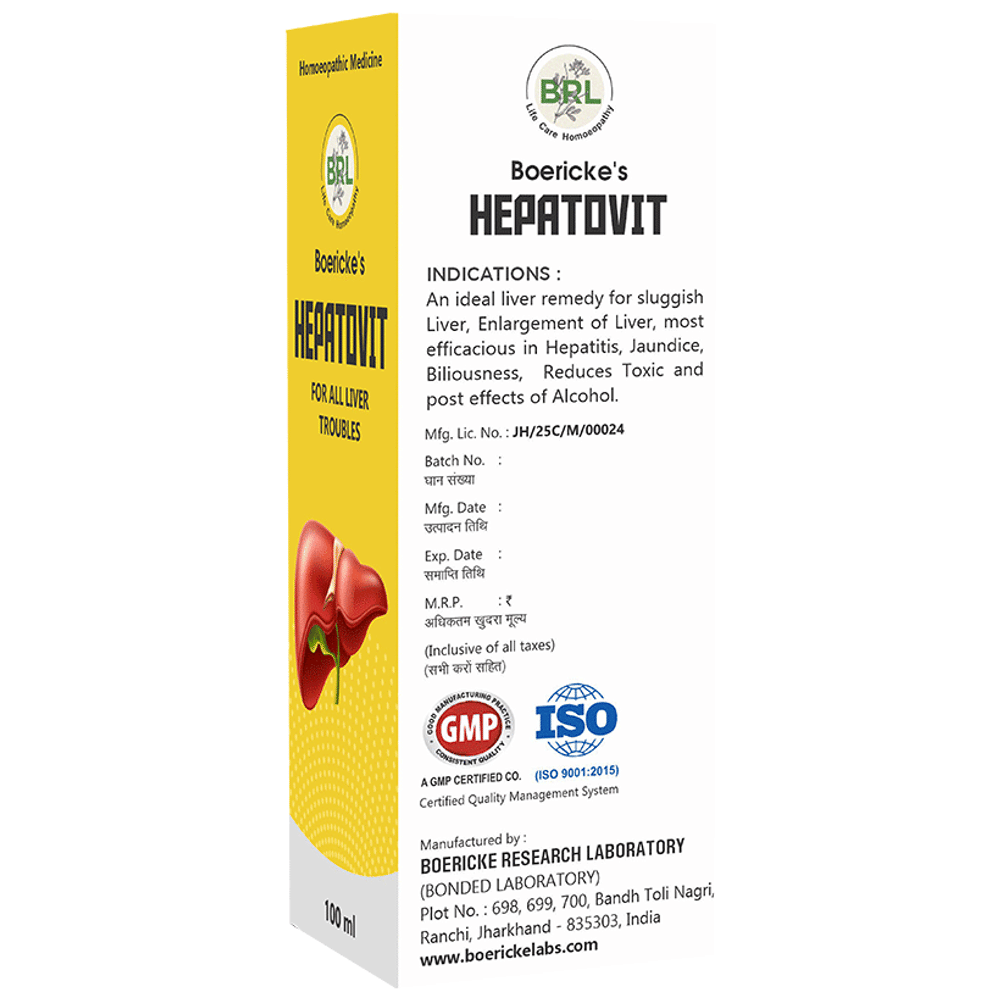 BRL Hepatovit Syrup bottle of 100 ml Syrup