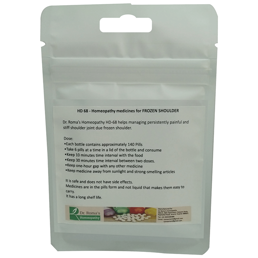 Dr. Romas Homeopathy HD-68 Tendon Injury & Frozen Shoulder, 2 Bottles of 2 Dram packet of 2 bottles