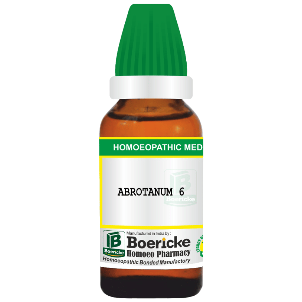 Boericke Abrotanum Dilution (30ml Each) 6 combo pack of 6 bottles