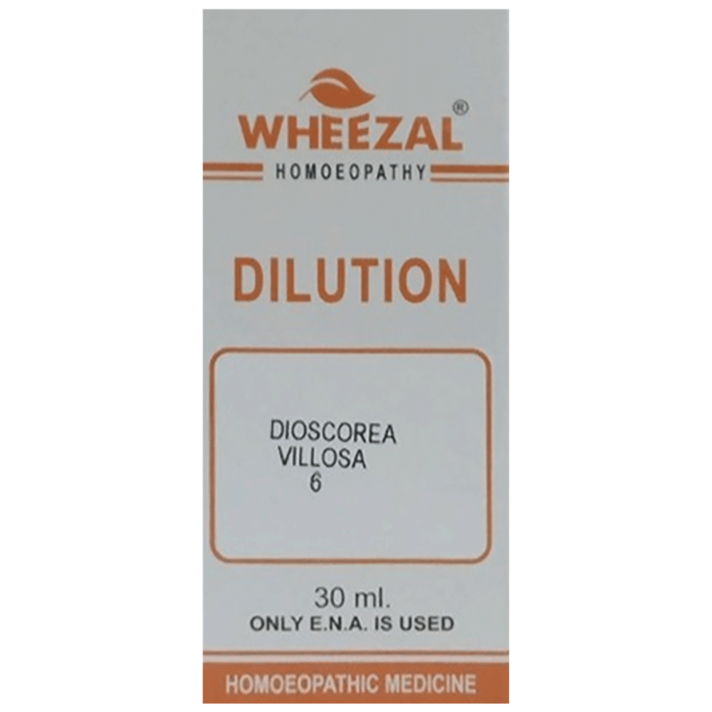 Wheezal Discorea Villosa Dilution 6 bottle of 30 ml Dilution