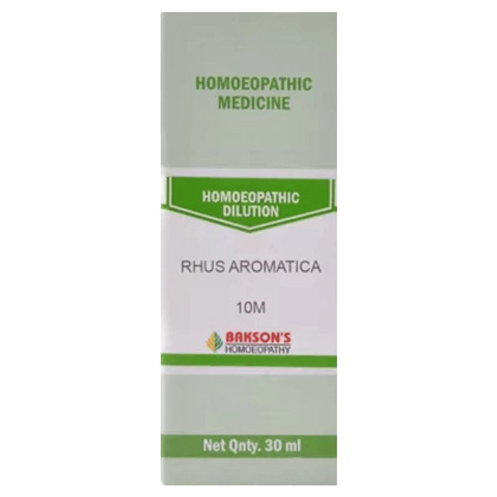 Bakson's Homeopathy Rhus Aromatica Dilution 10M bottle of 30 ml Dilution