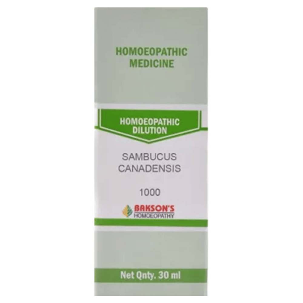 Bakson's Homeopathy Sambucus Canadensis Dilution 1000 CH bottle of 30 ml Dilution