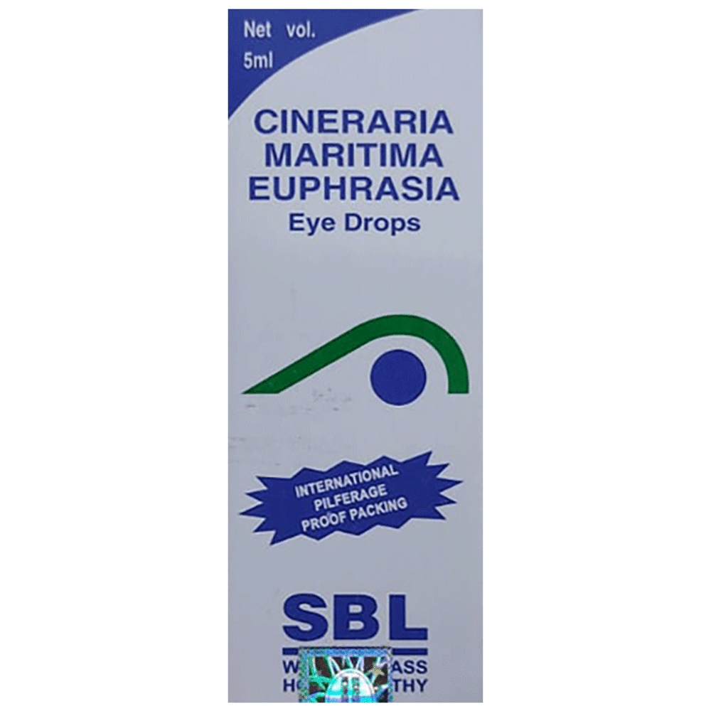 SBL Cineraria Maritima Euphrasia Eye Drop | For Eye Care bottle of 5 ml Eye Drop