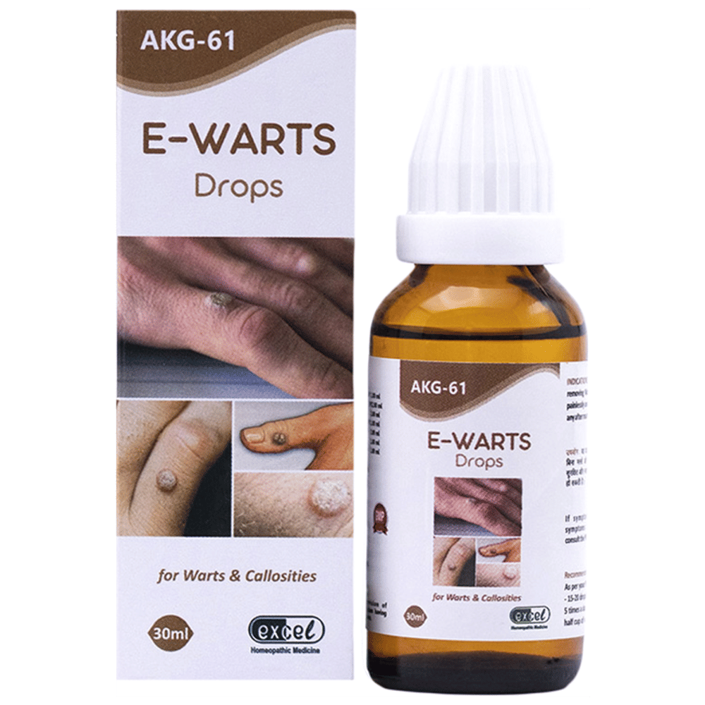 Excel AKG 61 E-Warts Drop bottle of 30 ml Oral Drops