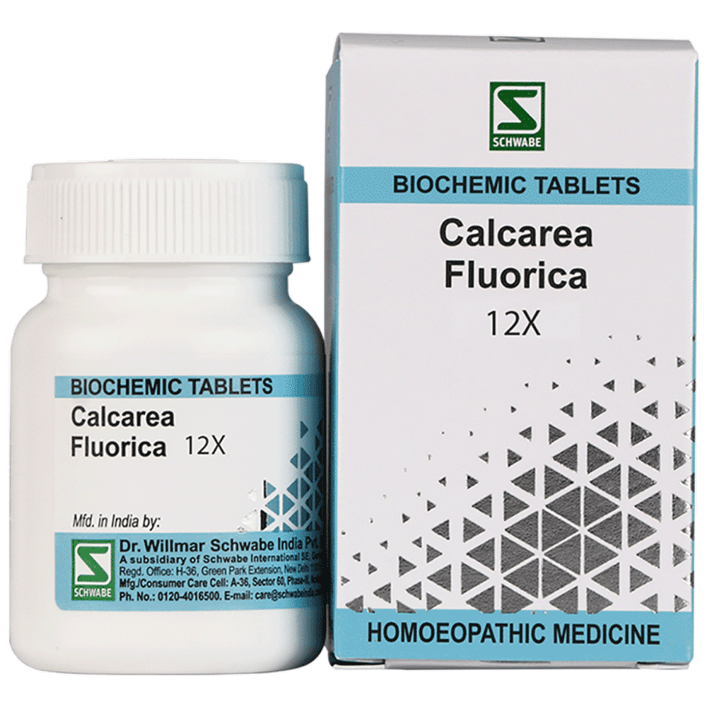 Dr Willmar Schwabe India Calcarea Fluorica Biochemic Tablet 12X bottle of 25 gm Biochemic Tablet