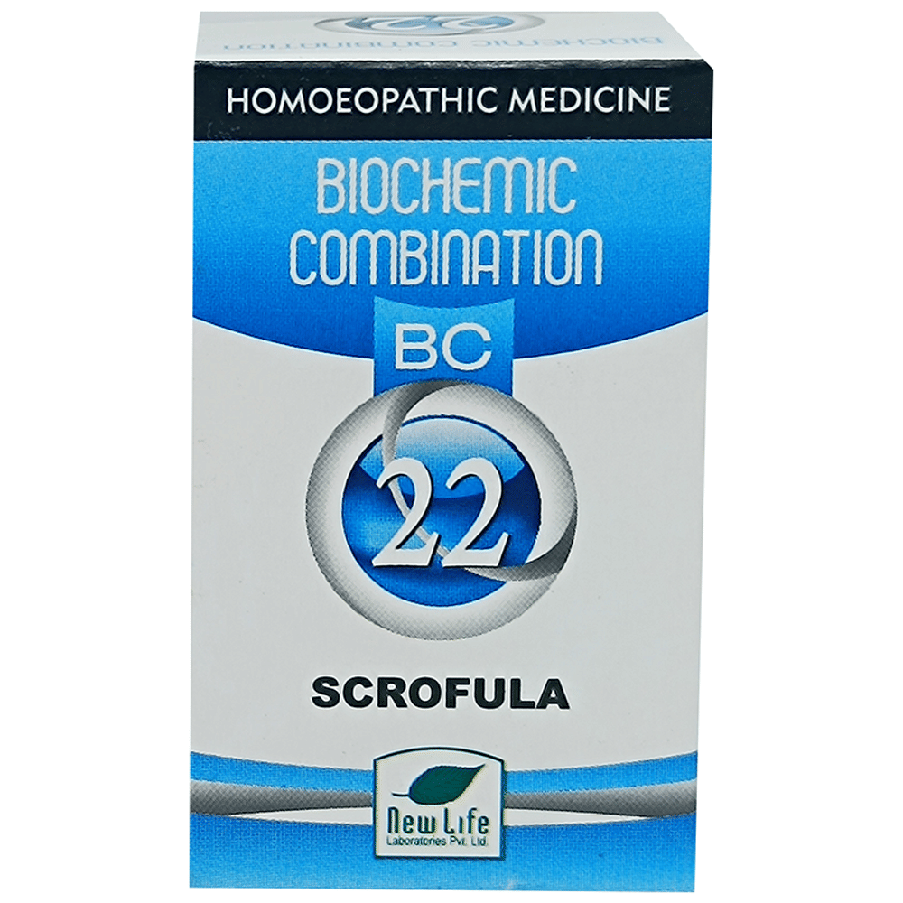 New Life Bio Combination No.22 Scrofula bottle of 25 gm Biocombination Tablet