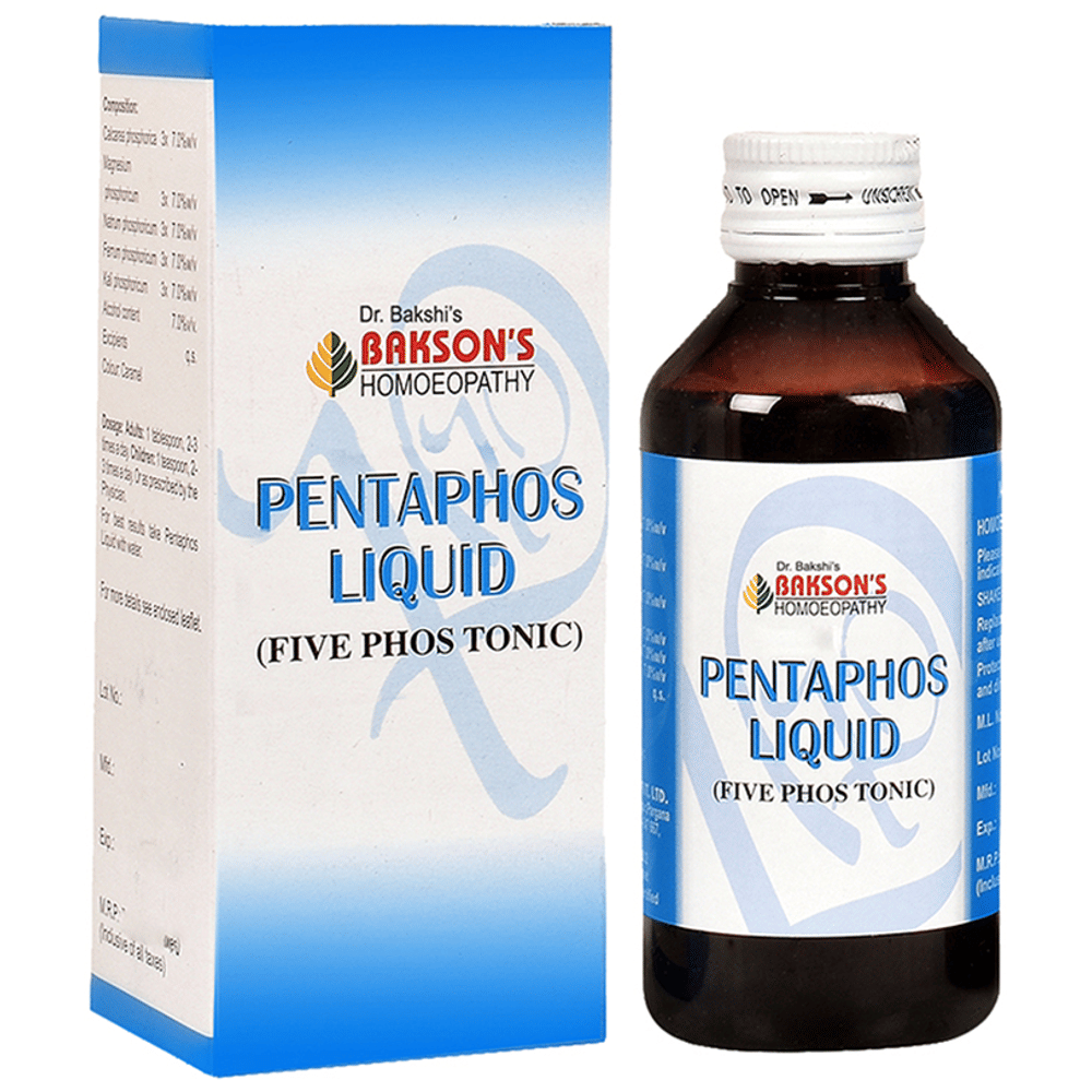 Bakson's Homeopathy Pentaphos Liquid Five Phos Tonic bottle of 115 ml Tonic