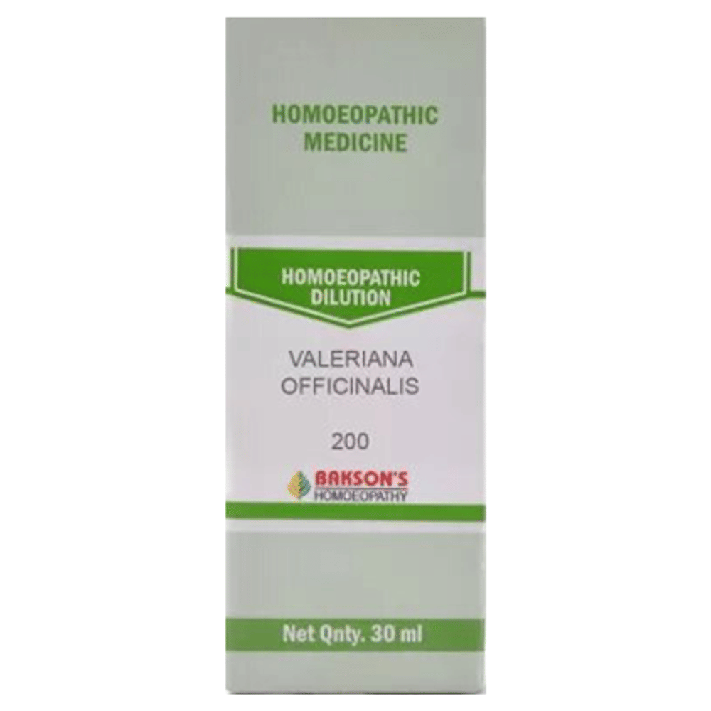 Bakson's Homeopathy Valeriana Officinalis Dilution 200 bottle of 30 ml Dilution