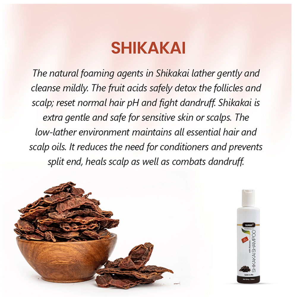 Sunny Herbals Shikakai Shampoo bottle of 150 ml Shampoo