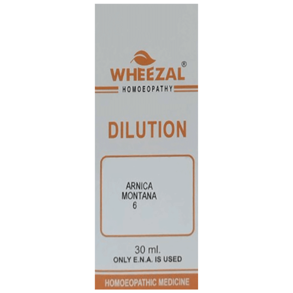 Wheezal Arnica Montana Dilution 6 CH bottle of 30 ml Dilution