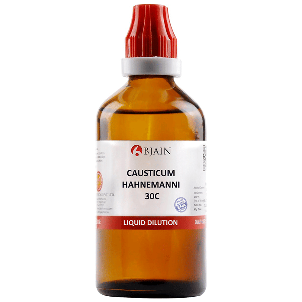 Bjain Causticum Hahnemanni Dilution 30C bottle of 100 ml Dilution