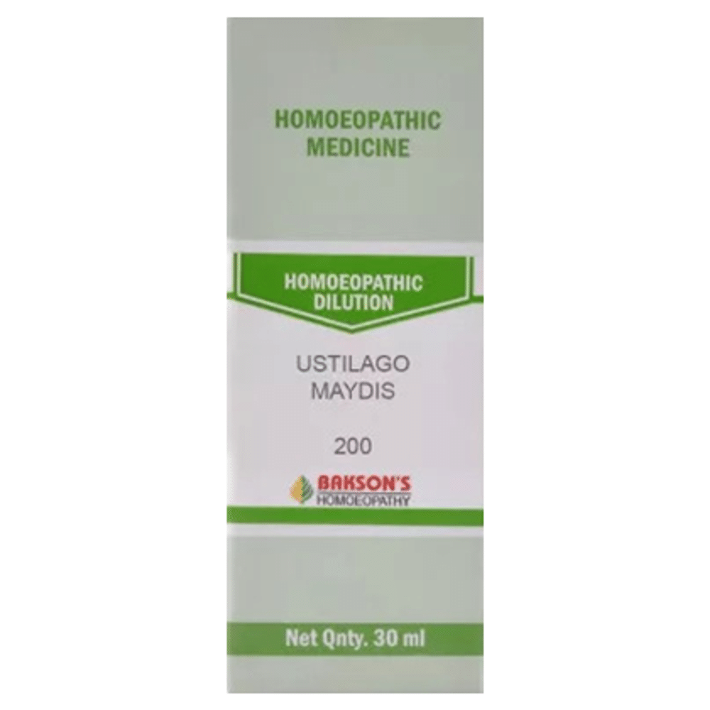 Bakson's Homeopathy Ustilago Maydis Dilution 200 bottle of 30 ml Dilution