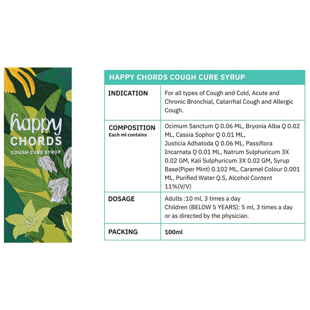 MB Happy Chords Syrup bottle of 100 ml Syrup MB Happy Chords Syrup bottle of 100 ml Syrup