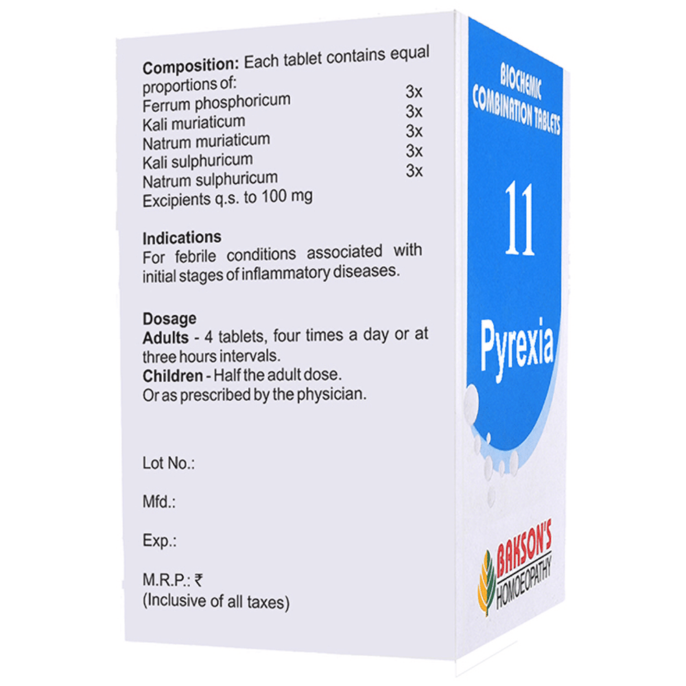 Bakson's Homeopathy Biocombination 11 Tablet bottle of 250 biocombination tablets