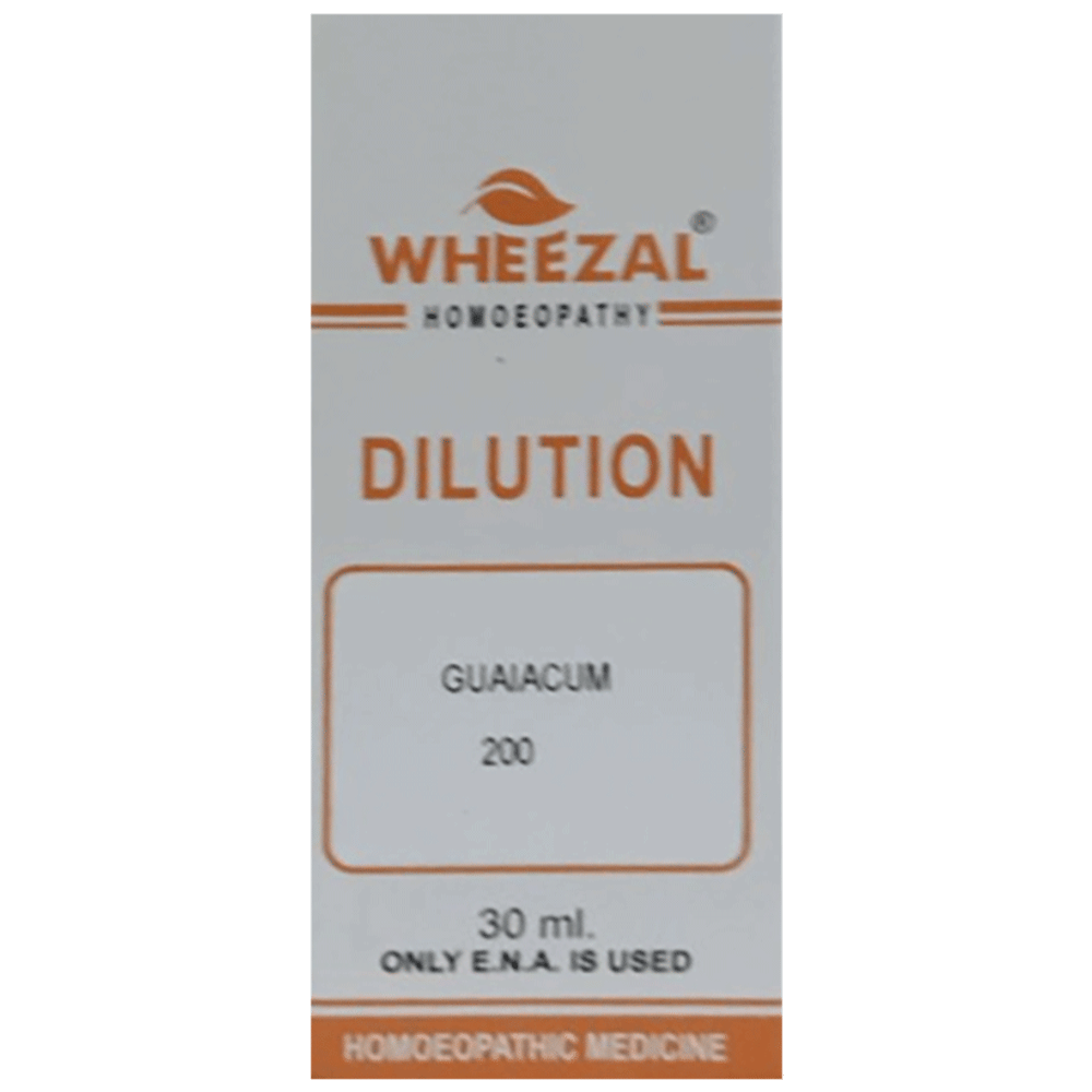 Wheezal Guaiacum Dilution 200 bottle of 30 ml Dilution