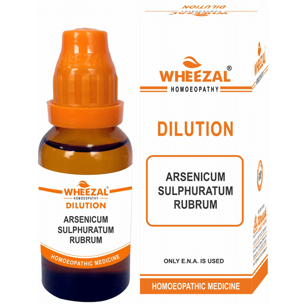 Wheezal Arsenicum Sulphuratum Rubrum Dilution 30 CH bottle of 30 ml Dilution