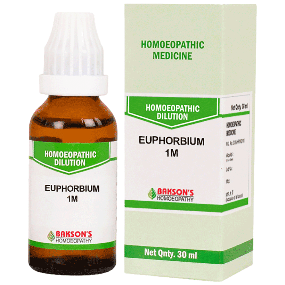 Bakson's Homeopathy Euphorbium Dilution 1M bottle of 30 ml Dilution