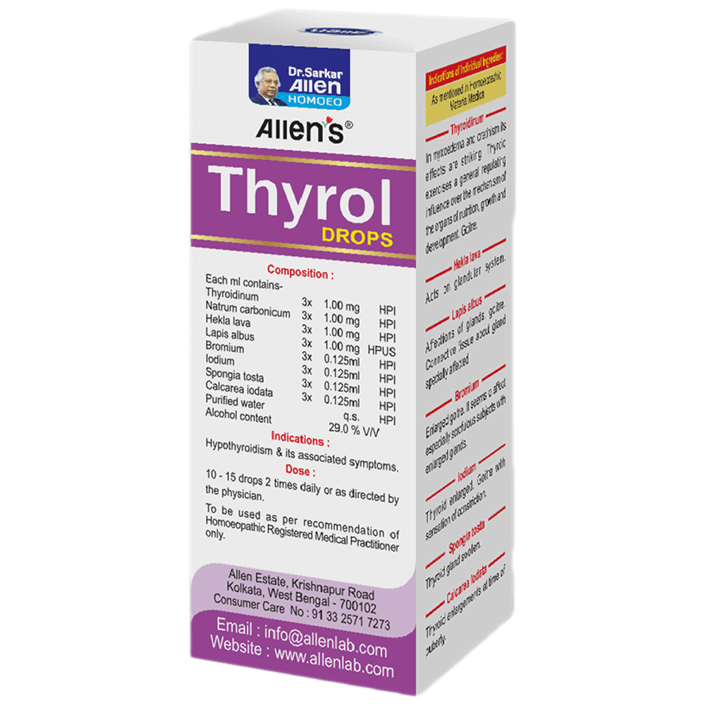 Allen's Thyrol Drop (30ml Each) combo pack of 2 bottles Allen's Thyrol Drop (30ml Each) combo pack of 2 bottles