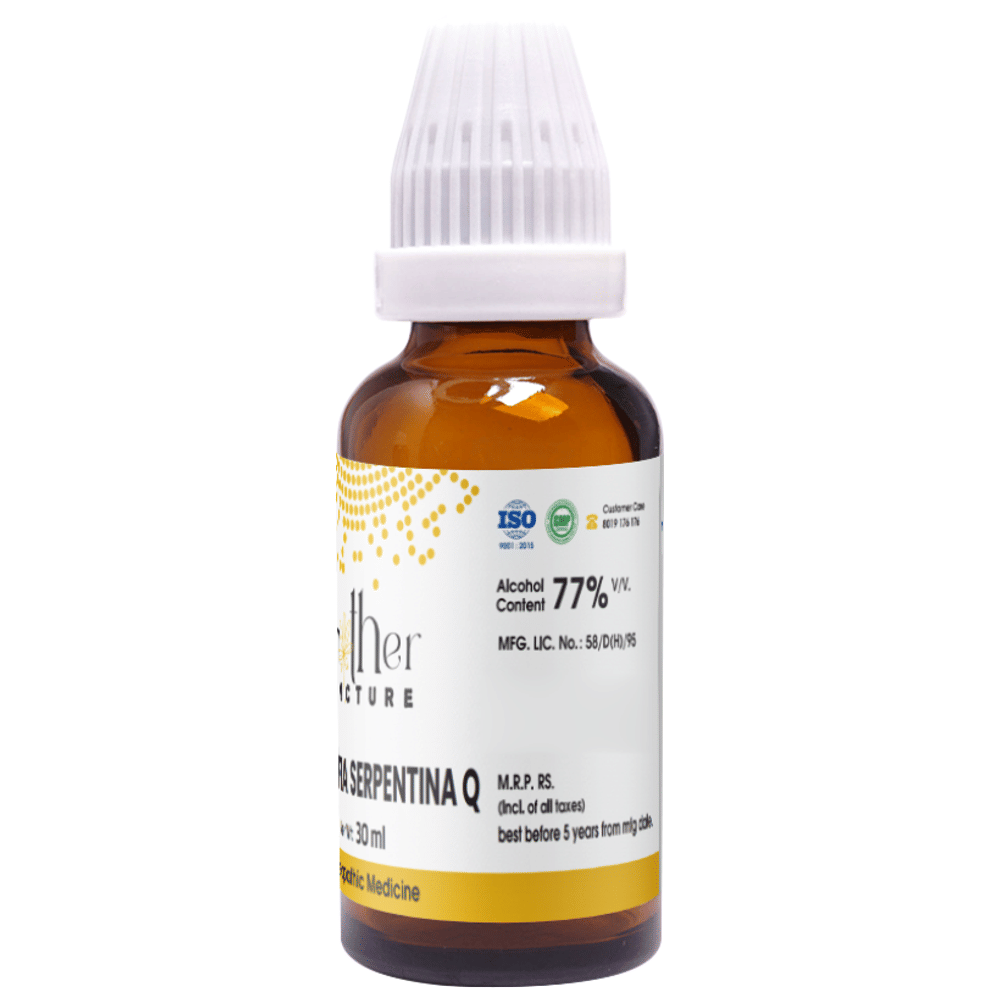 Pioneer Pharma Rauwolfia Serpentina Q Mother Tincture bottle of 30 ml Mother Tincture