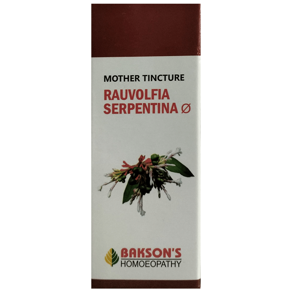 Bakson's Homeopathy Rauvolfia Serpentina Mother Tincture Q bottle of 30 ml Mother Tincture