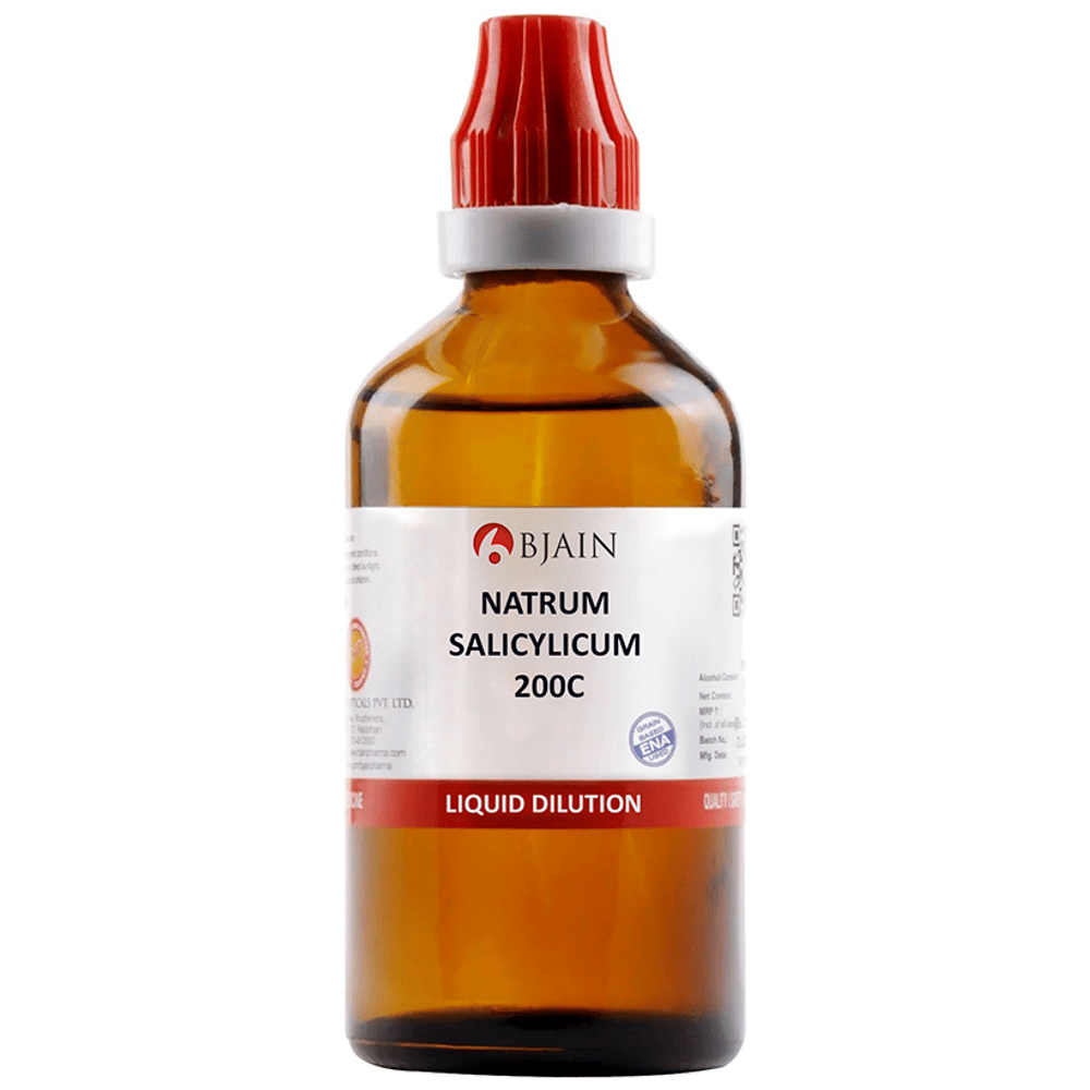 Bjain Natrum Salicylicum Dilution 200C bottle of 100 ml Dilution
