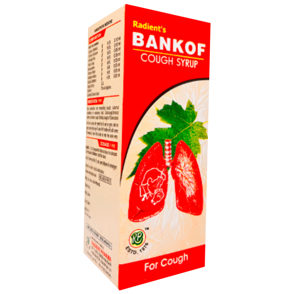 Radient Bank of Cough Syrup bottle of 120 ml Syrup