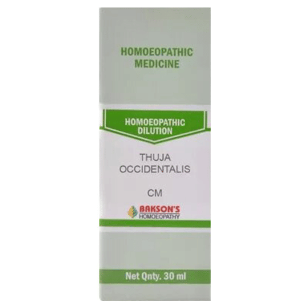 Bakson's Homeopathy Thuja Occidentalis Dilution CM CH bottle of 30 ml Dilution