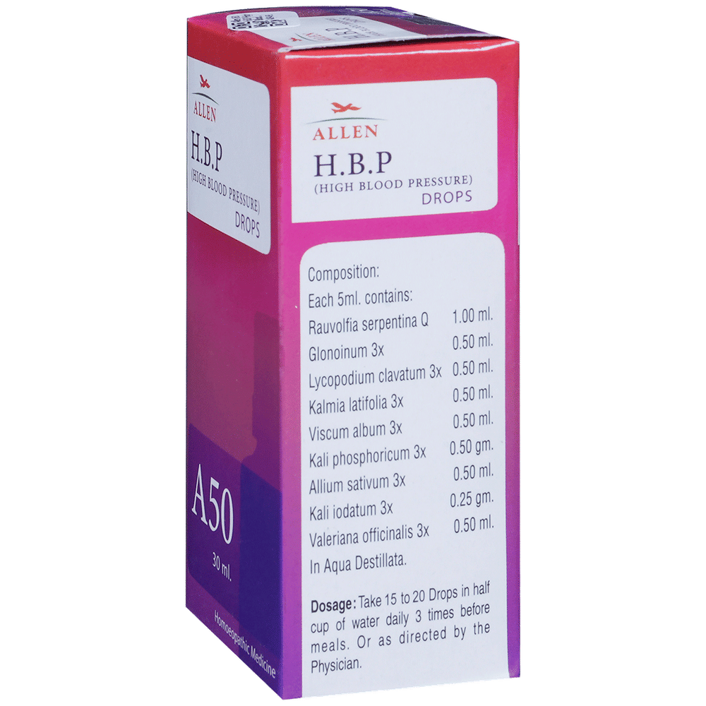Allen A50 H.B.P (High Blood Pressure) Drop bottle of 30 ml Drop Allen A50 H.B.P (High Blood Pressure) Drop bottle of 30 ml Drop