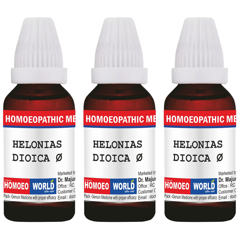 Dr. Majumder Homeo World Helionias Dioica Mother Tincture (30ml Each) Q combo pack of 3 bottles
