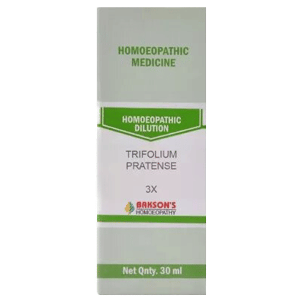 Bakson's Homeopathy Trifolium Pratense Dilution 3X bottle of 30 ml Dilution