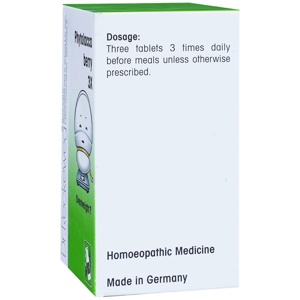 Dr. Reckeweg Phytolacca Berry Trituration Tablet 3X bottle of 20 gm Trituration Tablet Dr. Reckeweg Phytolacca Berry Trituration Tablet 3X bottle of 20 gm Trituration Tablet