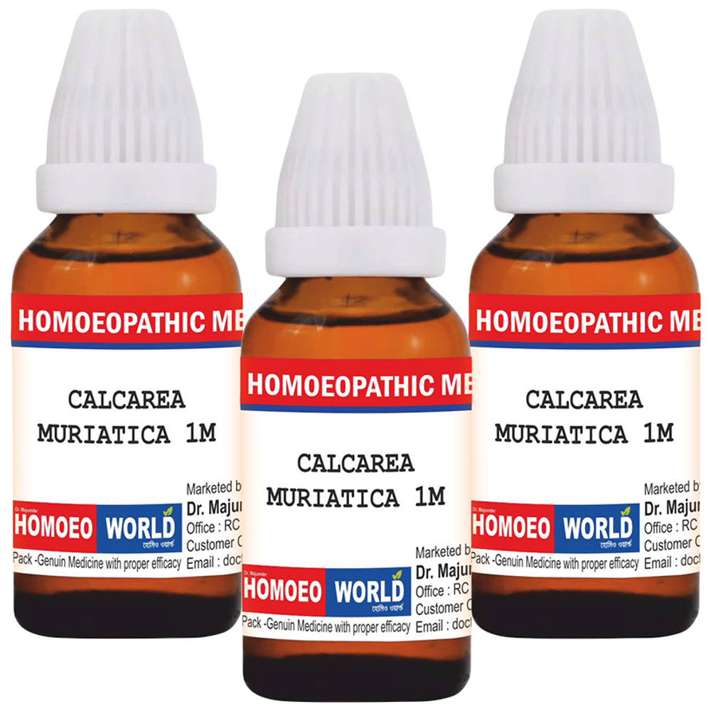 Dr. Majumder Homeo World Calcarea Muriatica Dilution(30ml Each) 1M combo pack of 3 Packs