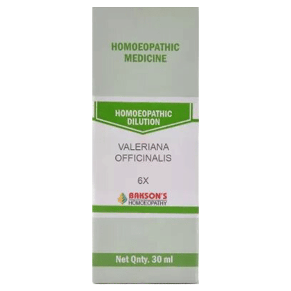 Bakson's Homeopathy Valeriana Officinalis Dilution 6X bottle of 30 ml Dilution
