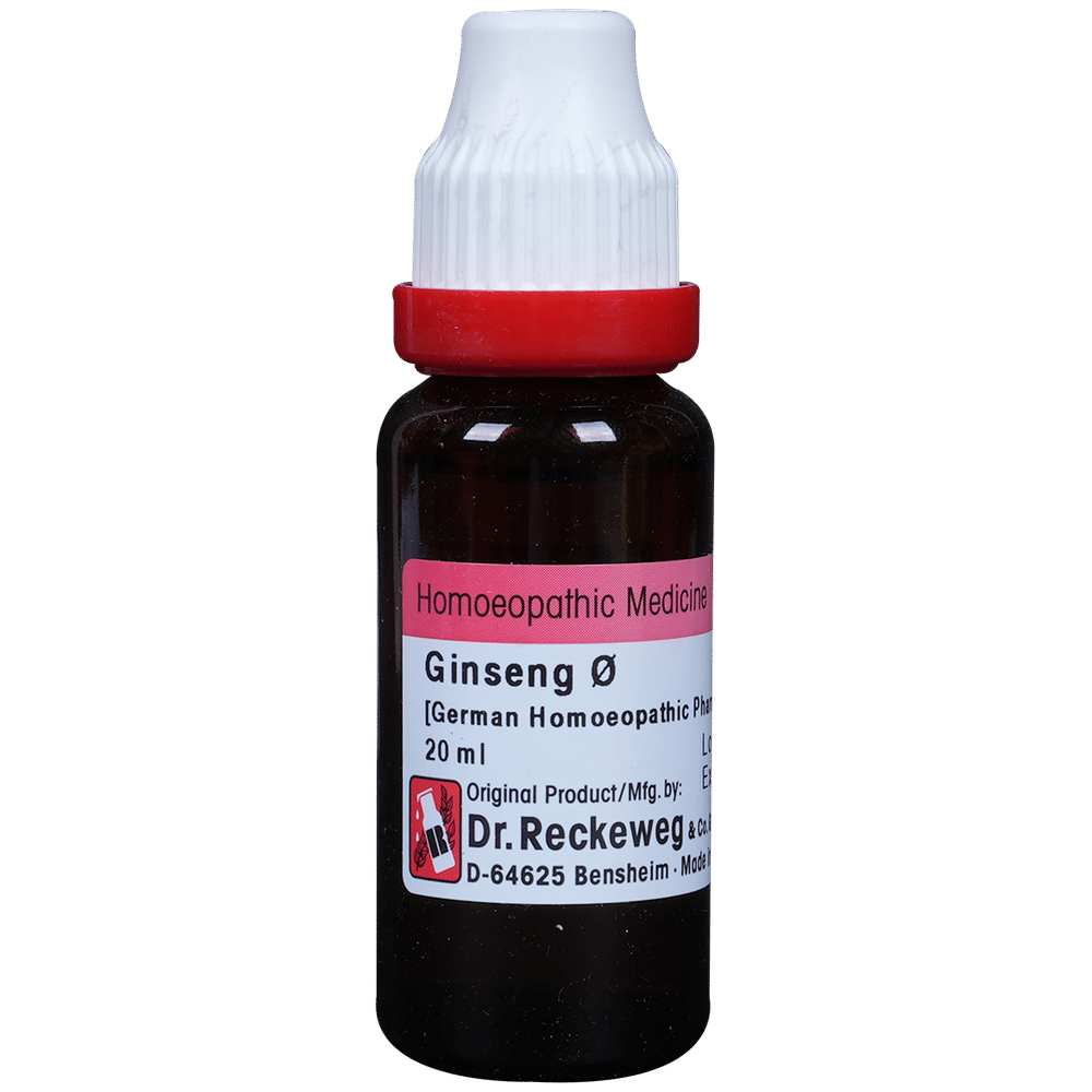 Dr. Reckeweg Ginseng Mother Tincture Q bottle of 20 ml Mother Tincture