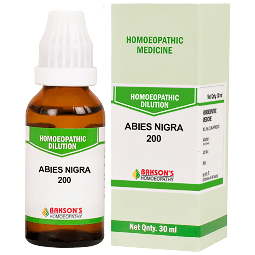 Bakson's Homeopathy Abies Nigra Dilution 200 bottle of 30 ml Dilution