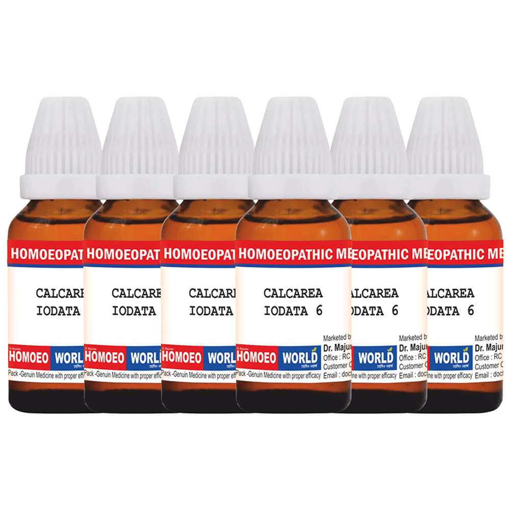 Dr. Majumder Homeo World Calcarea Iodata Dilution(30ml Each) 6 CH combo pack of 6 Packs