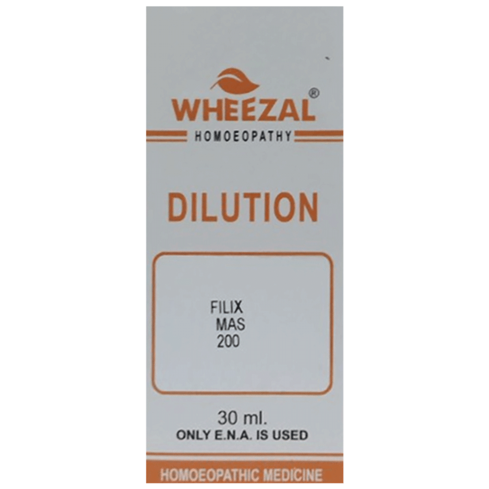 Wheezal Filix Mas Dilution 200 bottle of 30 ml Dilution