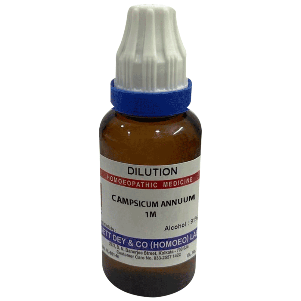 Sett Dey Campsicum Annuum Dilution 1M bottle of 30 ml Dilution