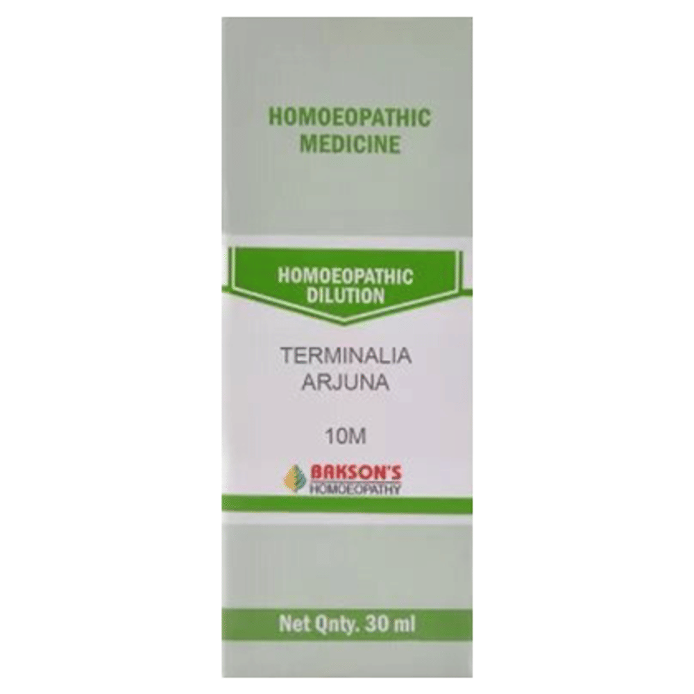 Bakson's Homeopathy Terminalia Arjuna Dilution 10M bottle of 30 ml Dilution Bakson's Homeopathy Terminalia Arjuna Dilution 10M bottle of 30 ml Dilution