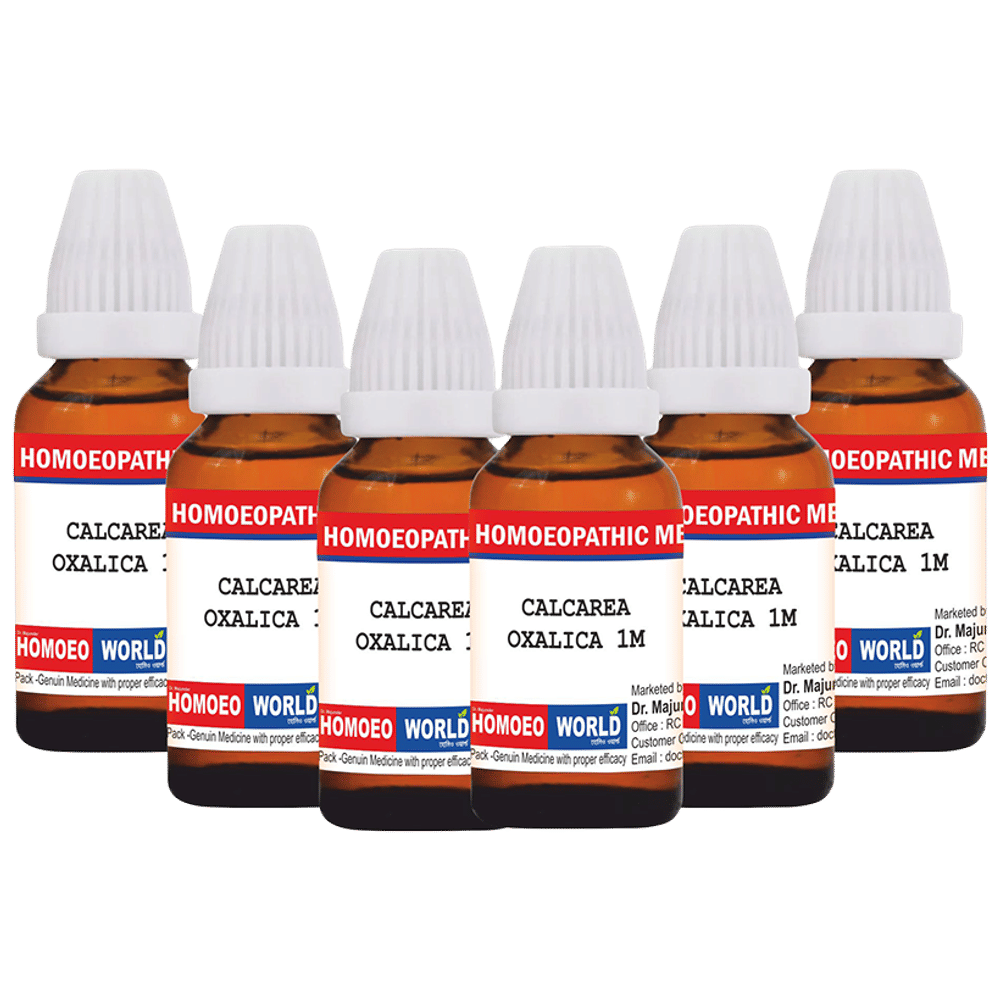 Dr. Majumder Homeo World Calcarea Oxalica Dilution (30ml Each) 1M combo pack of 6 bottles