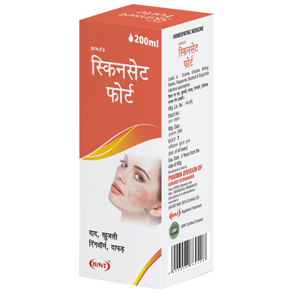 Hivet Skinset Forte Syrup bottle of 200 ml Syrup