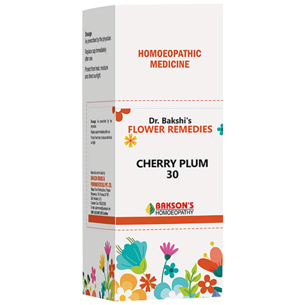 BAKSON Dr. Bakshi's Bach Flower Cherry Plum 30 CH bottle of 30 ml Drop