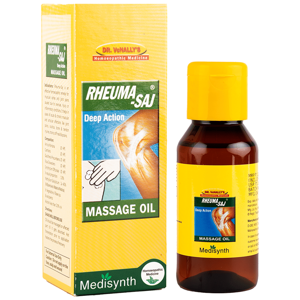 Medisynth Rheuma-Saj Massage Oil bottle of 120 ml Oil