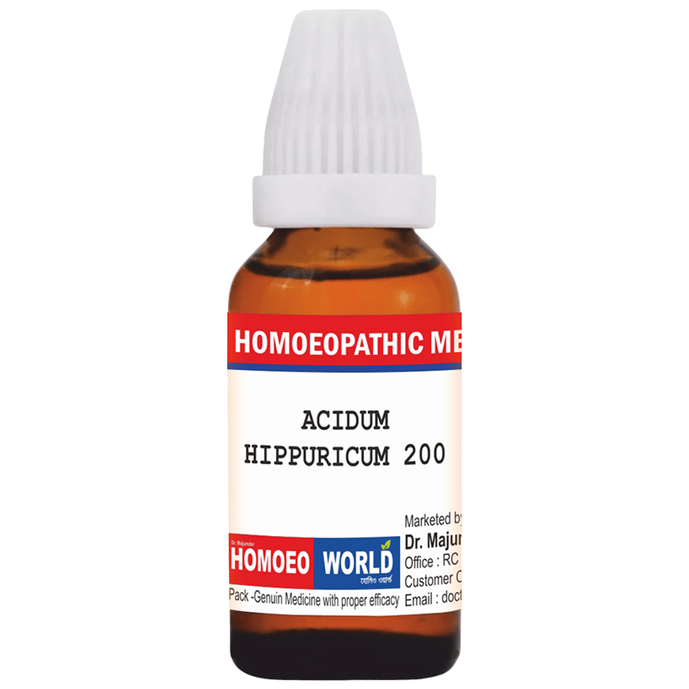 Dr. Majumder Homeo World Acidum Hippuricum Dilution (30ml Each) 200 combo pack of 3 bottles